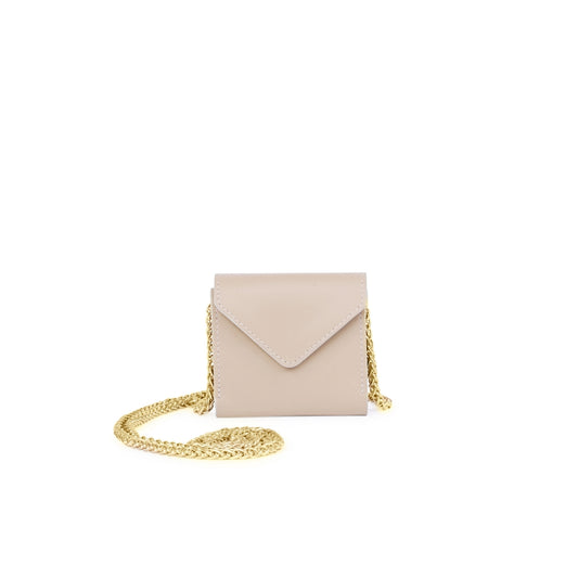 Veganluxe Lifestyle women's wallet in beige leather with card slots and zipper compartment, stylish and functional accessory.