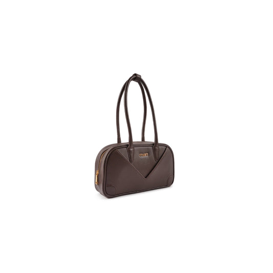 Veganluxe Lifestyle private limited Trove shoulder bag in sleek vegan leather with adjustable strap and minimalist design.