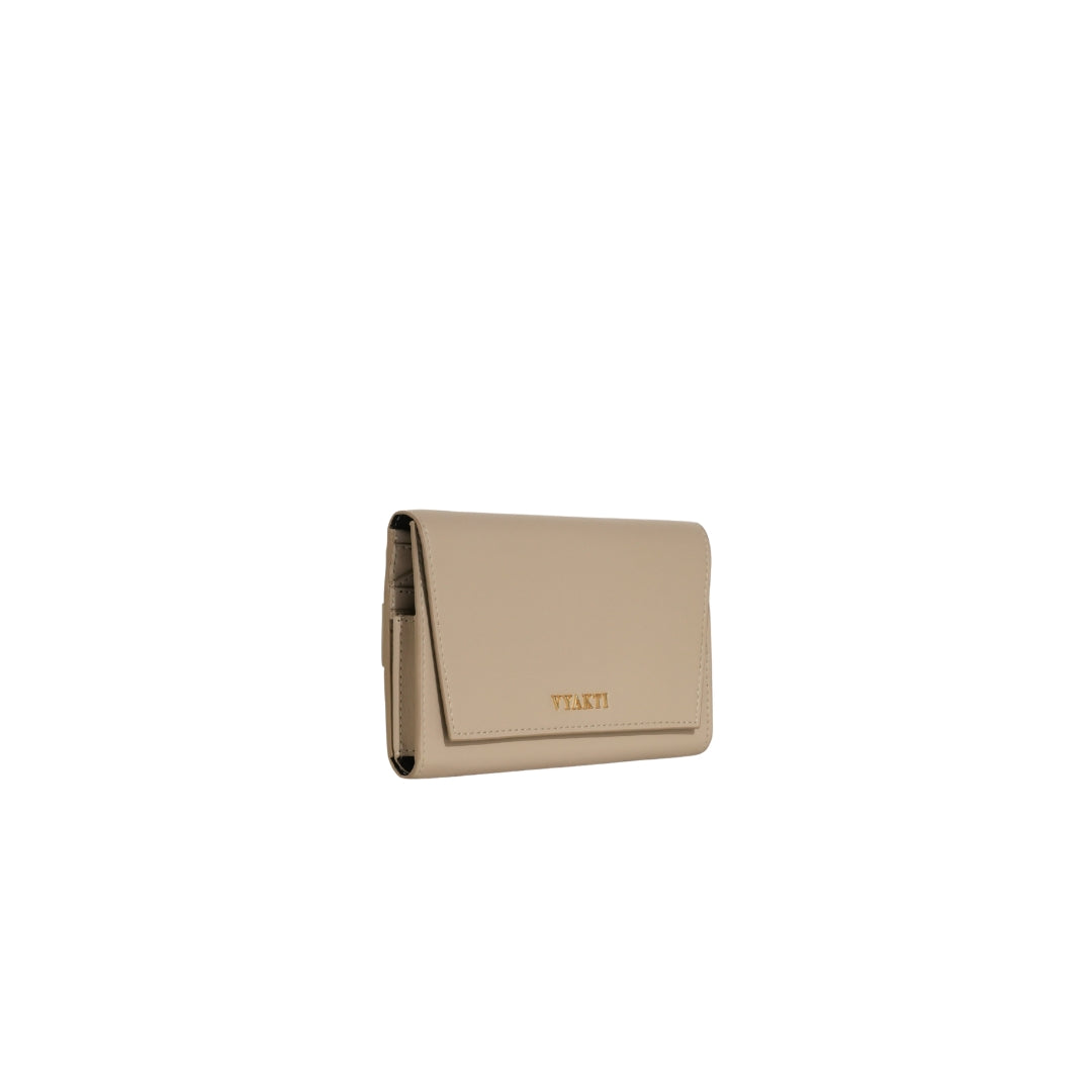 Veganluxe Lifestyle Private Limited women's Pustika wallet with sleek design, featuring card slots and a zip coin compartment.