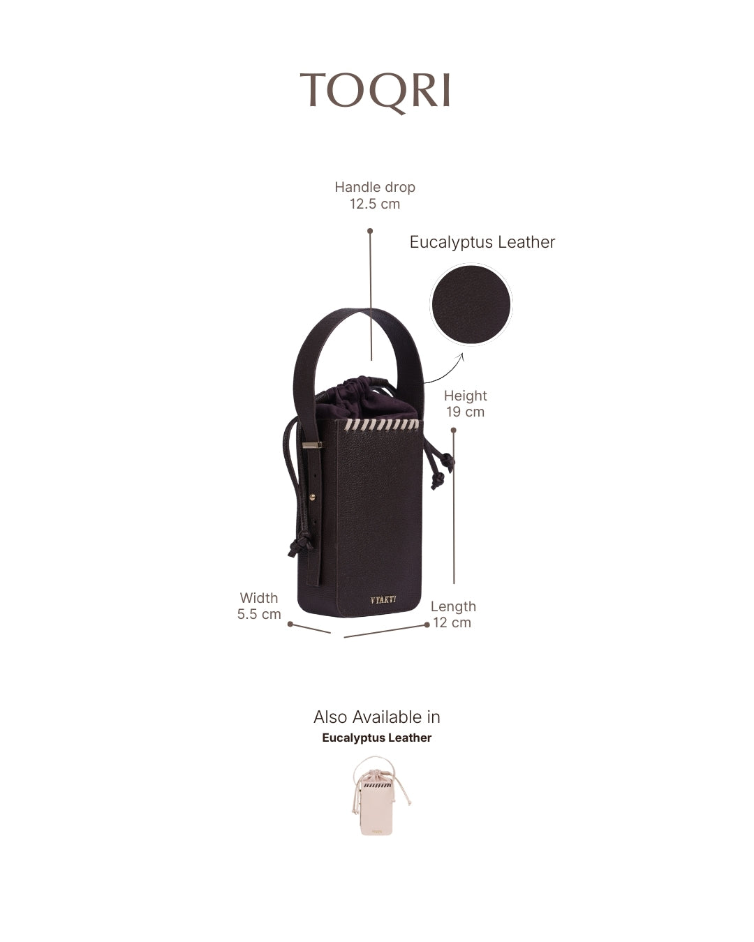 Veganluxe Lifestyle Private Limited Toqri handbag in sleek black vegan leather with silver hardware and top handle design.