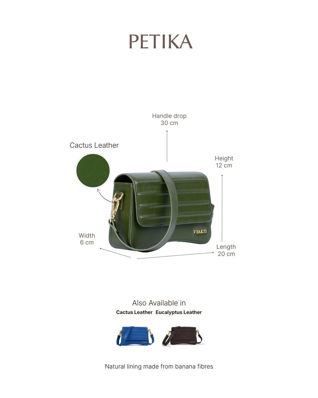 Veganluxe Lifestyle Private Limited Petika shoulder bag in black leather with adjustable strap and minimalist design.