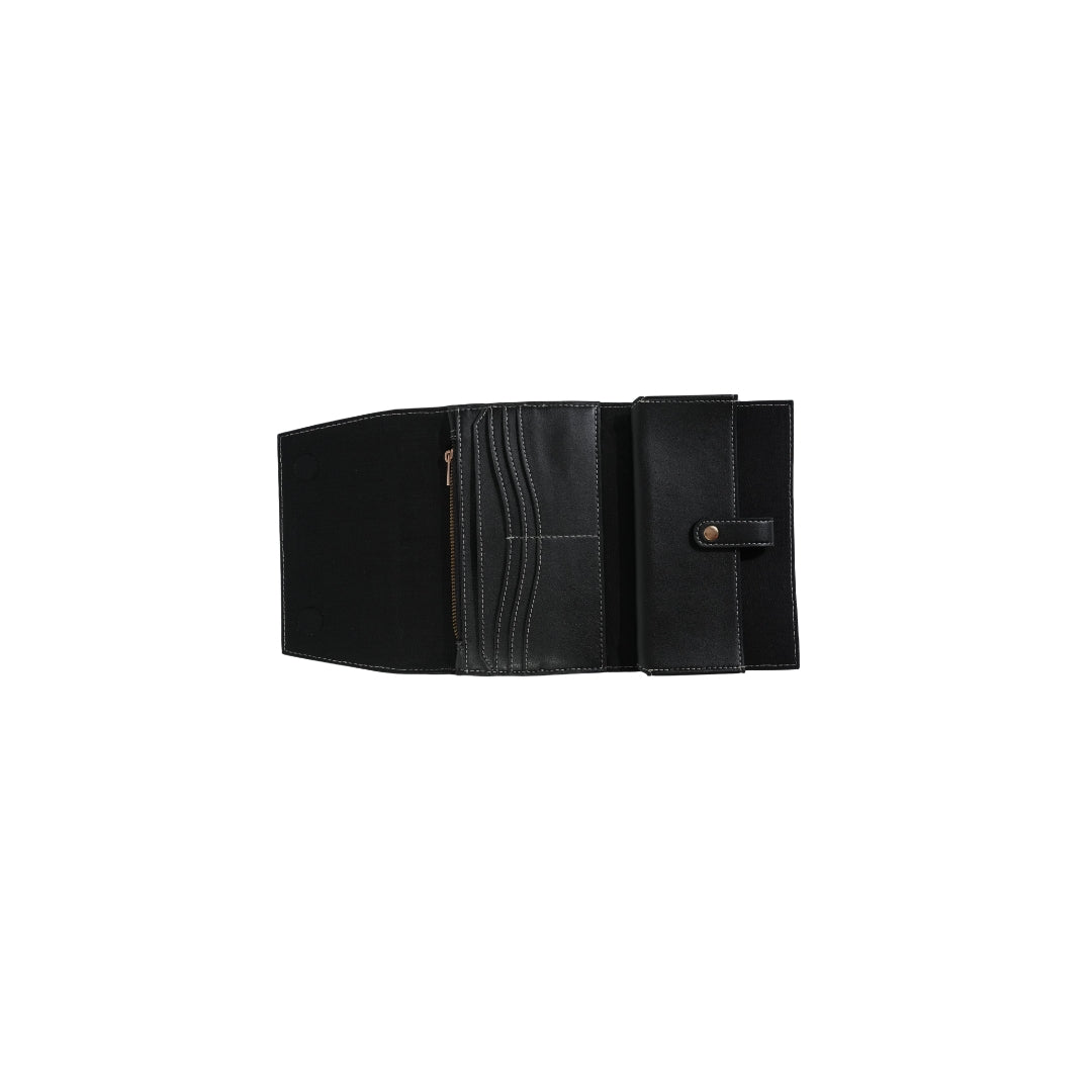 Veganluxe Lifestyle Private Limited women’s vegan leather wallet with multiple card slots and a sleek, stylish design.