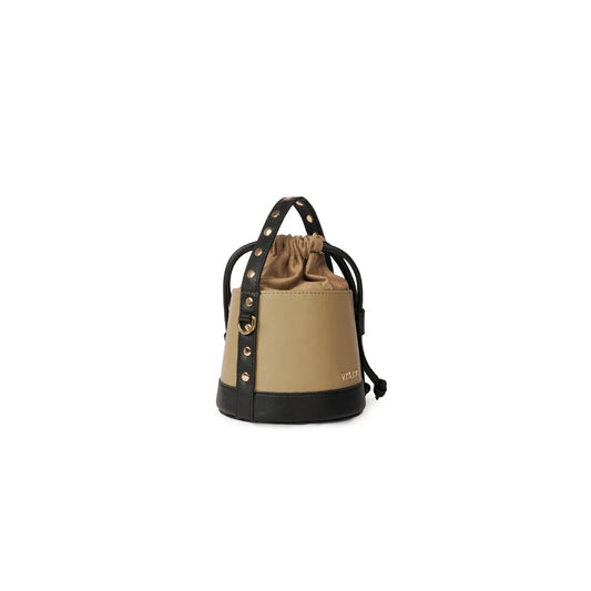 Veganluxe Lifestyle Private Limited Tana Bana crossbody bag in earthy tones with adjustable strap and textured surface.