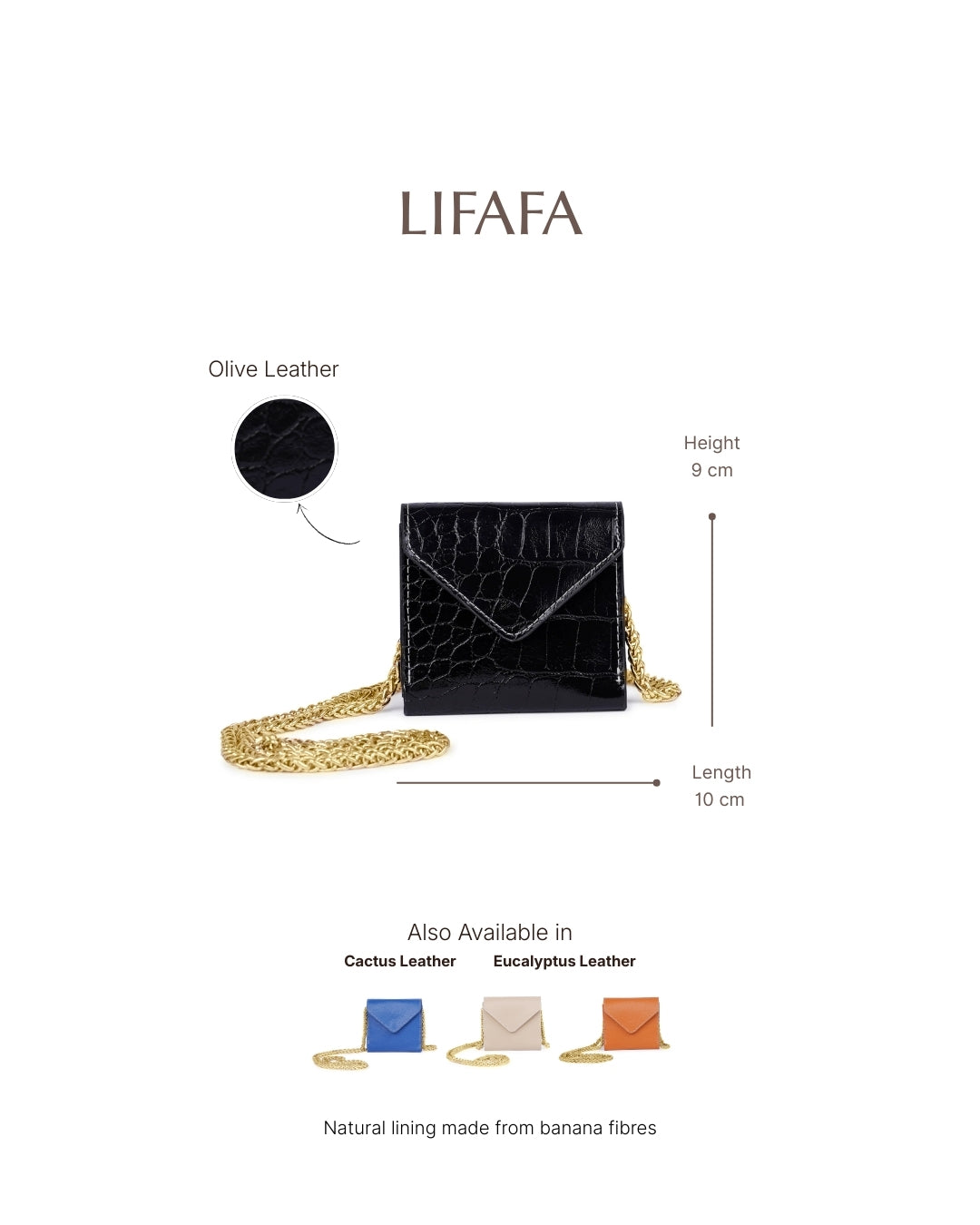 Veganluxe Lifestyle Private Limited sling wallet made of eco-friendly lifafa material, with a compact design and adjustable strap.