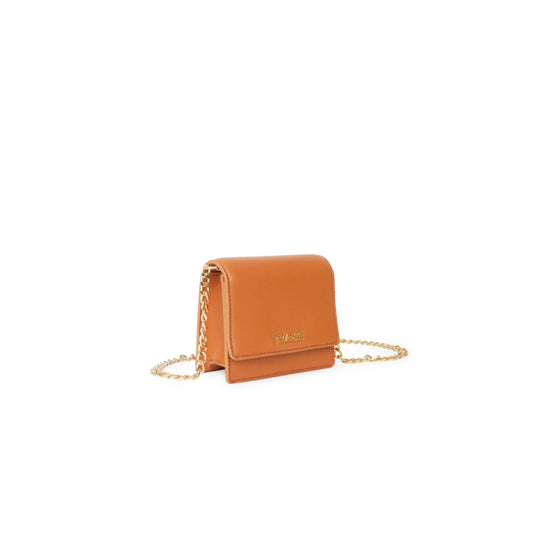 Veganluxe Lifestyle Private Limited Trundl crossbody bag in black leather with adjustable strap on a plain background.