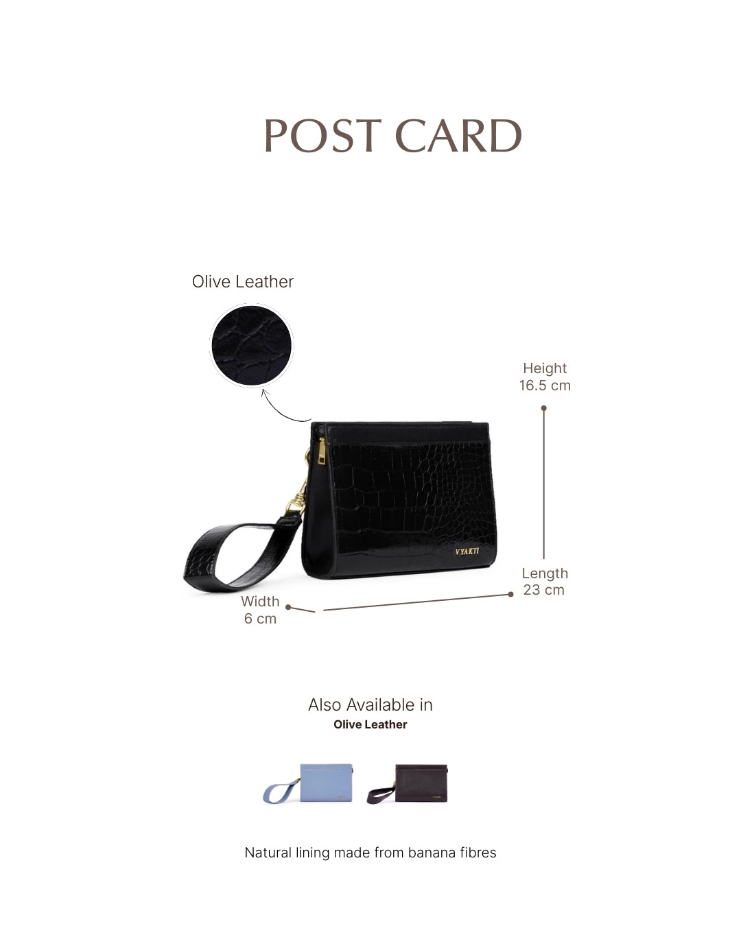 Veganluxe Lifestyle Private Limited wrist bag with a postcard design, featuring a compact, stylish accessory in soft pastel colors.