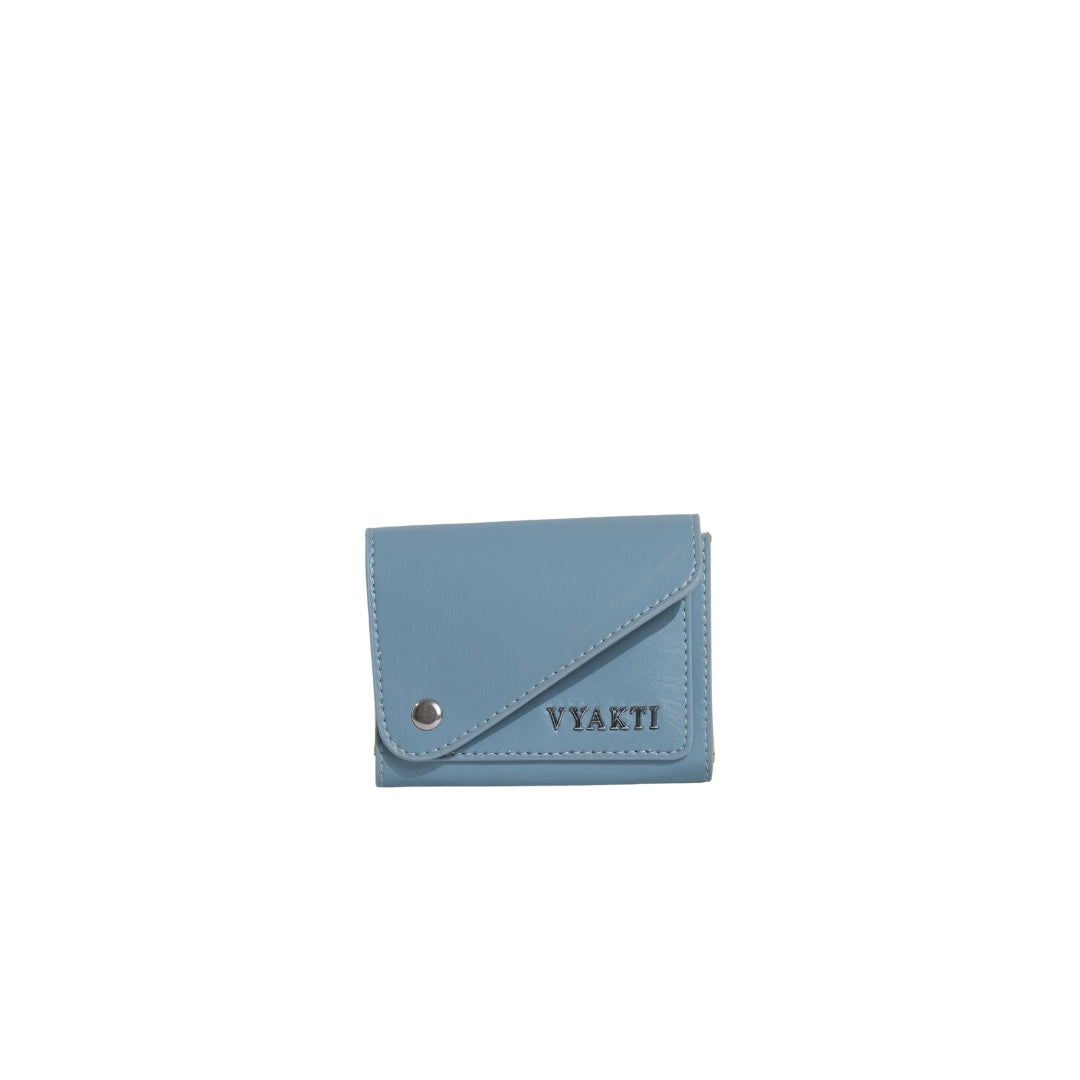 Veganluxe Lifestyle men's Batua wallet with leather finish, featuring multiple card slots and a sleek, minimalist design.