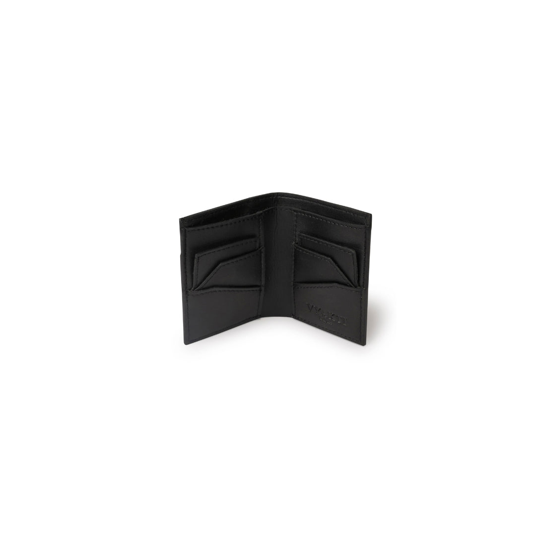 Veganluxe Lifestyle Private Limited men's Rakam wallet made of vegan leather with multiple card slots and a sleek design.