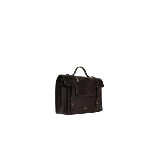 Veganluxe Lifestyle Private Limited Munim laptop bag in black with sleek design and adjustable shoulder strap.