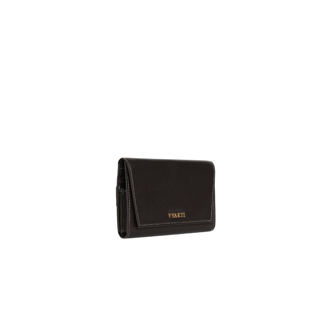 Veganluxe Lifestyle Private Limited women's vegan leather wallet with multiple card slots and a sleek design.