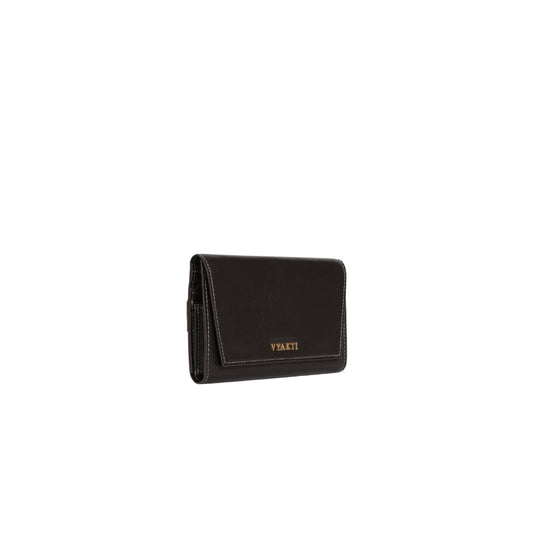 Veganluxe Lifestyle Private Limited women's vegan leather wallet with multiple card slots and a sleek design.