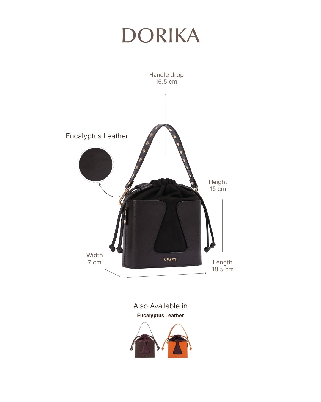 Veganluxe Lifestyle Dorika crossbody bag in sleek black with adjustable strap and minimalist design for everyday use.