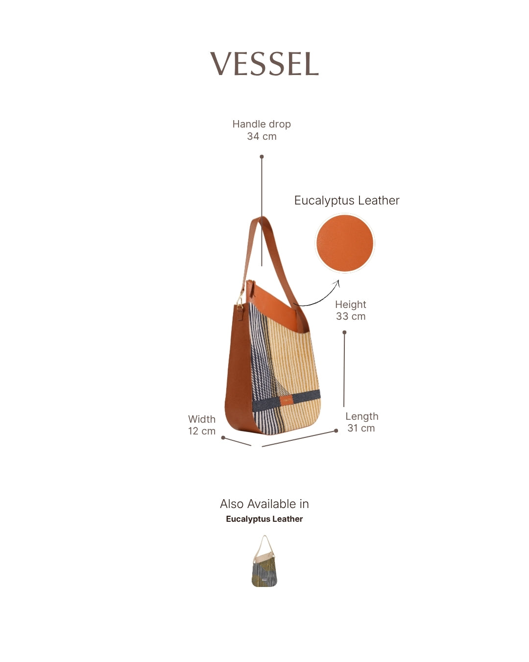VYAKTI INDIA shoulder bag with a sleek vessel design, featuring a stylish strap and modern look in neutral tones.