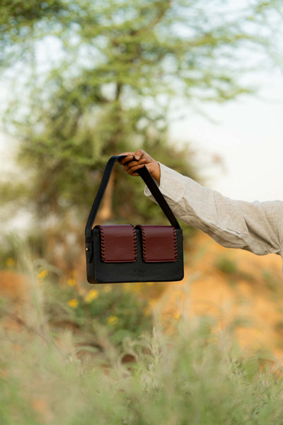 'बसता' - Basta Double Flap Shoulder Bag